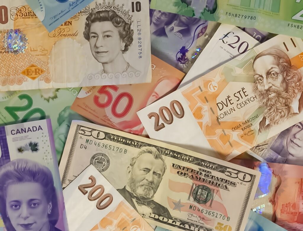 ユーロドルEUR/USDの為替チャートと通貨記号のイメージ